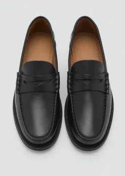 MANGO Skóra|Akcesoria*Skórzane mokasyny zamszowe