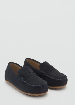 Dzieci MANGO Buty*Skórzane mokasyny zamszowe