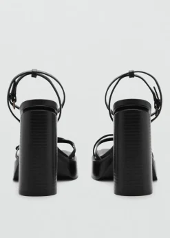 MANGO Buty|Akcesoria Skórzane*Skórzane sandały na platformie