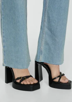 MANGO Buty|Akcesoria Skórzane*Skórzane sandały na platformie