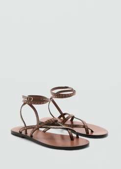 MANGO Buty|Akcesoria Skórzane*Skórzane sandały z pasków