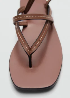 MANGO Buty|Akcesoria Skórzane*Skórzane sandały z pasków