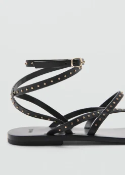 MANGO Buty|Akcesoria Skórzane*Skórzane sandały z pasków