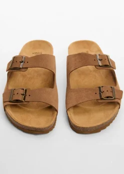 MANGO Buty*Skórzane sandały ze sprzączkami