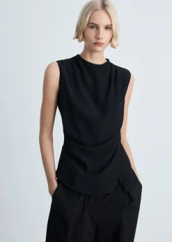 MANGO Koszule I Bluzki*Sleeveless draped blouse