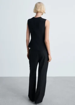 MANGO Koszule I Bluzki*Sleeveless draped blouse