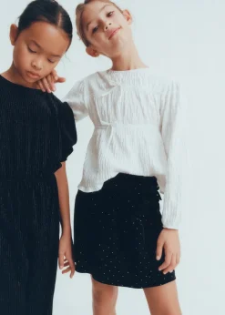 Dzieci MANGO Szorty I Spódnice*Spódnica aksamitna z cyrkoniami