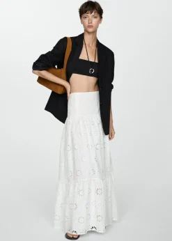 MANGO Spódnice*Spódnica bawełniana z haftem szwajcarskim