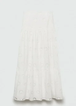MANGO Spódnice*Spódnica bawełniana z haftem szwajcarskim
