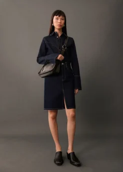 MANGO Spódnice*Spódnica dżinsowa midi rinse wash