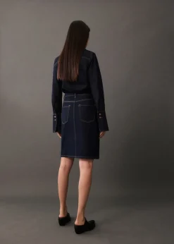 MANGO Spódnice*Spódnica dżinsowa midi rinse wash