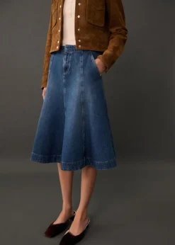 MANGO Spódnice*Spódnica dżinsowa z kontrastowymi szwami