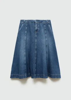MANGO Spódnice*Spódnica dżinsowa z kontrastowymi szwami