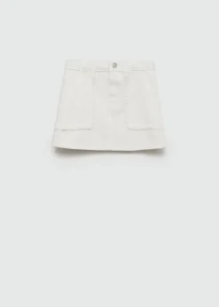 Dzieci MANGO Szorty I Spódnice*Spódnica dżinsowa z postrzępionymi wykończeniami
