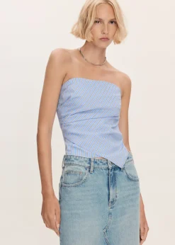 MANGO Spódnice*Spódnica dżinsowa z postrzępionym dołem