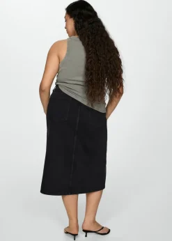 MANGO Spódnice*Spódnica dżinsowa z rozcięciem