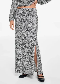 MANGO Spódnice*Spódnica midi w lamparcie cętki