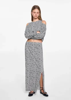 MANGO Spódnice*Spódnica midi w lamparcie cętki