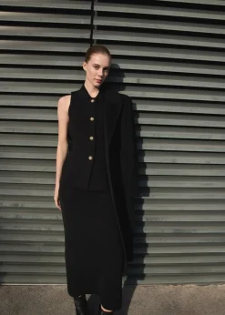 MANGO Spódnice*Spódnica midi z cienkiej dzianiny