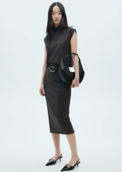 MANGO Spódnice*Spódnica midi z dzianiny