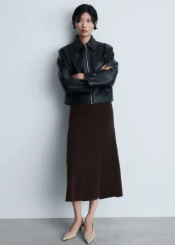 MANGO Spódnice*Spódnica midi z dzianiny