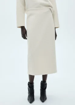 MANGO Spódnice*Spódnica midi z dzianiny bouclé