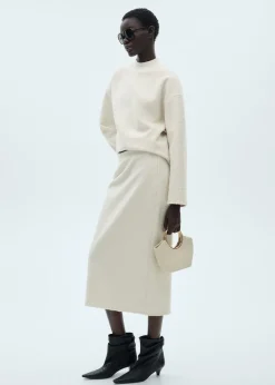 MANGO Spódnice*Spódnica midi z dzianiny bouclé