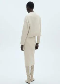 MANGO Spódnice*Spódnica midi z dzianiny z zapięciem na zamek