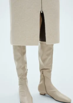 MANGO Spódnice*Spódnica midi z dzianiny z zapięciem na zamek