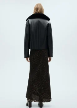 MANGO Spódnice*Spódnica o rozszerzanym kroju w lamparcie cętki