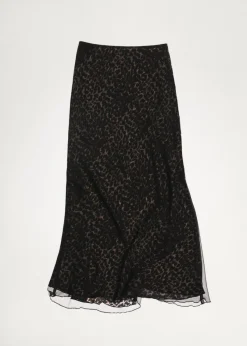 MANGO Spódnice*Spódnica o rozszerzanym kroju w lamparcie cętki