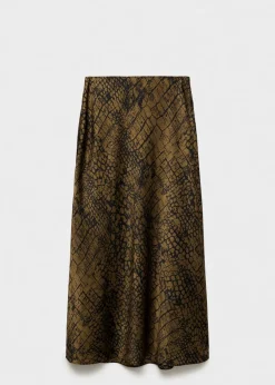 MANGO Spódnice*Spódnica o rozszerzanym kroju ze wzorem skóry krokodyla