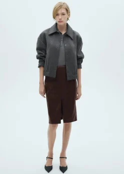 MANGO Spódnice*Spódnica ołówkowa ze sztucznej skóry