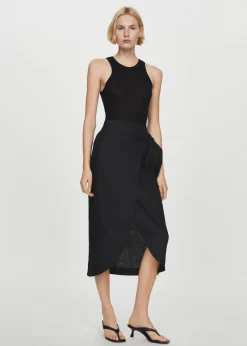 MANGO Spódnice*Spódnica pareo z lnu