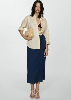 MANGO Spódnice*Spódnica pareo z lyocellu
