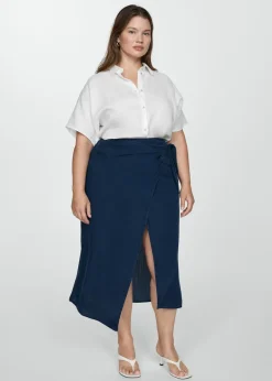 MANGO Spódnice*Spódnica pareo z lyocellu