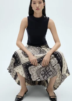 MANGO Spódnice*Spódnica plisowana ze wzorem paisley