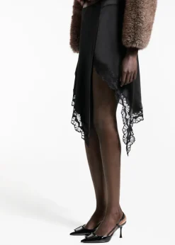 MANGO Spódnice*Spódnica satynowa o asymetrycznym kroju