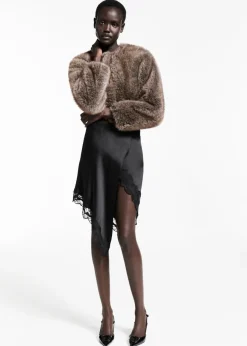 MANGO Spódnice*Spódnica satynowa o asymetrycznym kroju