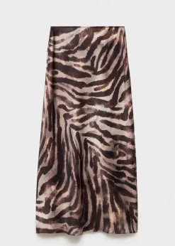 MANGO Spódnice*Spódnica satynowa ze zwierzęcym wzorem
