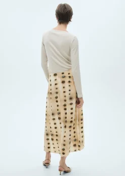 MANGO Spódnice*Spódnica w grochy z węzłem