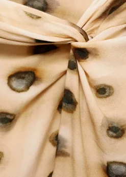 MANGO Spódnice*Spódnica w grochy z węzłem