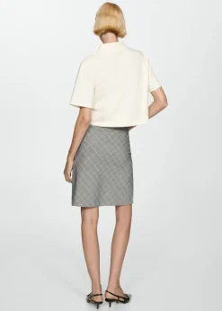 MANGO Spódnice*Spódnica w kratę z dekoracyjnymi wiązaniem