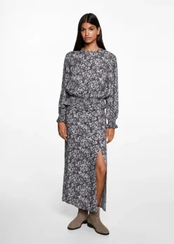 MANGO Spódnice*Spódnica w kwiaty z rozcięciem