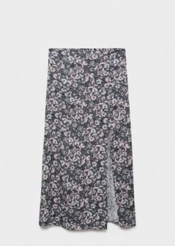 MANGO Spódnice*Spódnica w kwiaty z rozcięciem
