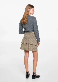 MANGO Spódnice*Spódnica w panterkę z falbanami