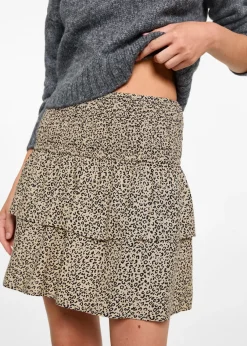 MANGO Spódnice*Spódnica w panterkę z falbanami