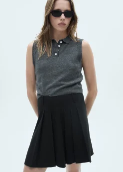 MANGO Spódnice*Spódnica w prążki z zakładkami