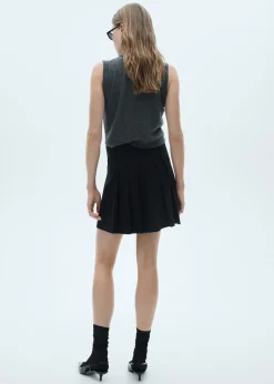 MANGO Spódnice*Spódnica w prążki z zakładkami