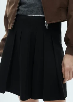 MANGO Spódnice*Spódnica w prążki z zakładkami